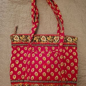 Vera Bradley Red leaf pattern.